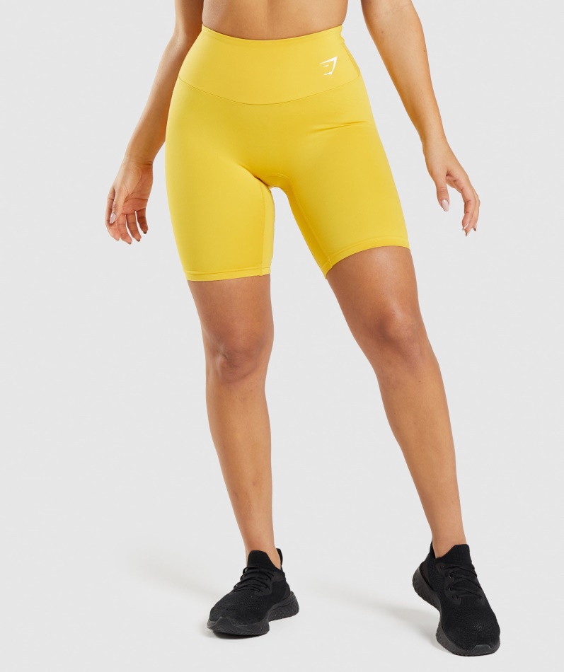 Gymshark Trening Sykkelshorts Medaljong Gul