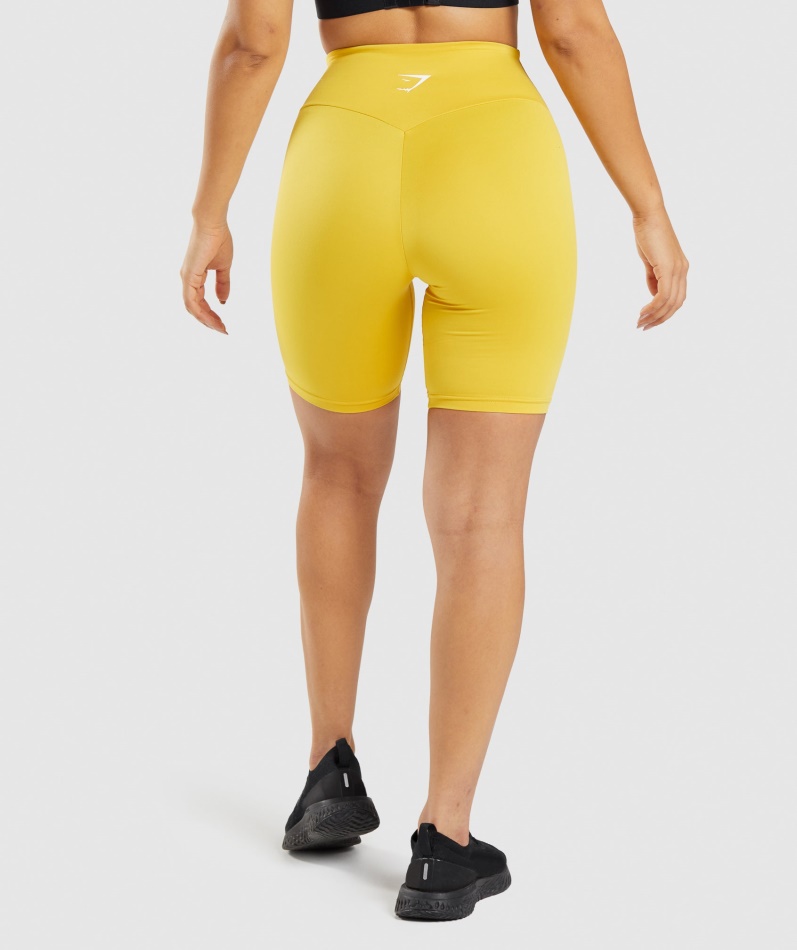 Gymshark Trening Sykkelshorts Medaljong Gul