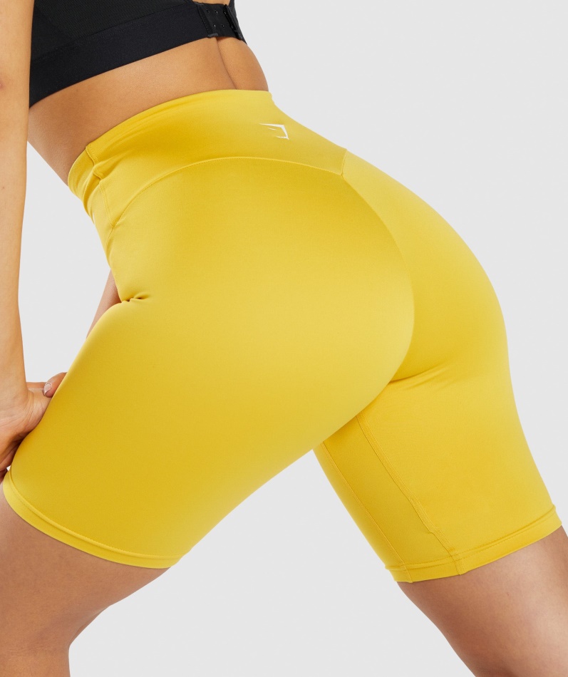 Gymshark Trening Sykkelshorts Medaljong Gul