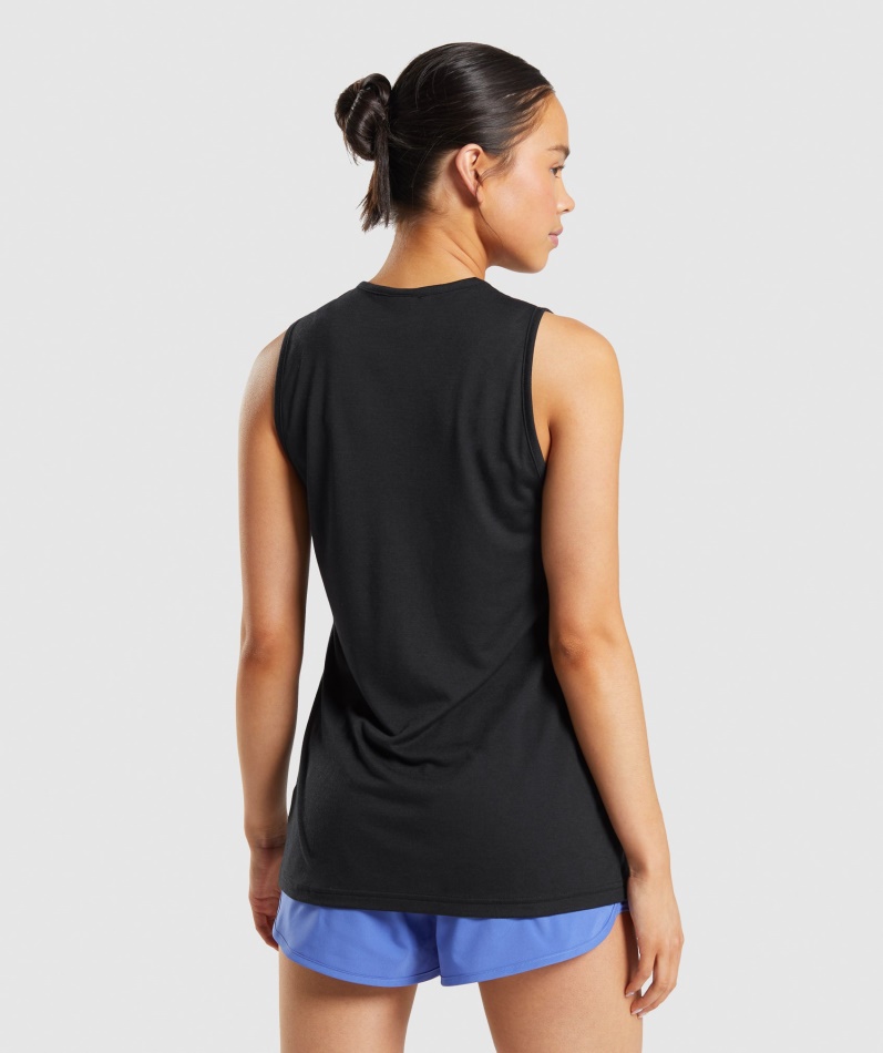 Gymshark Trening Drop Arm Tank Svart