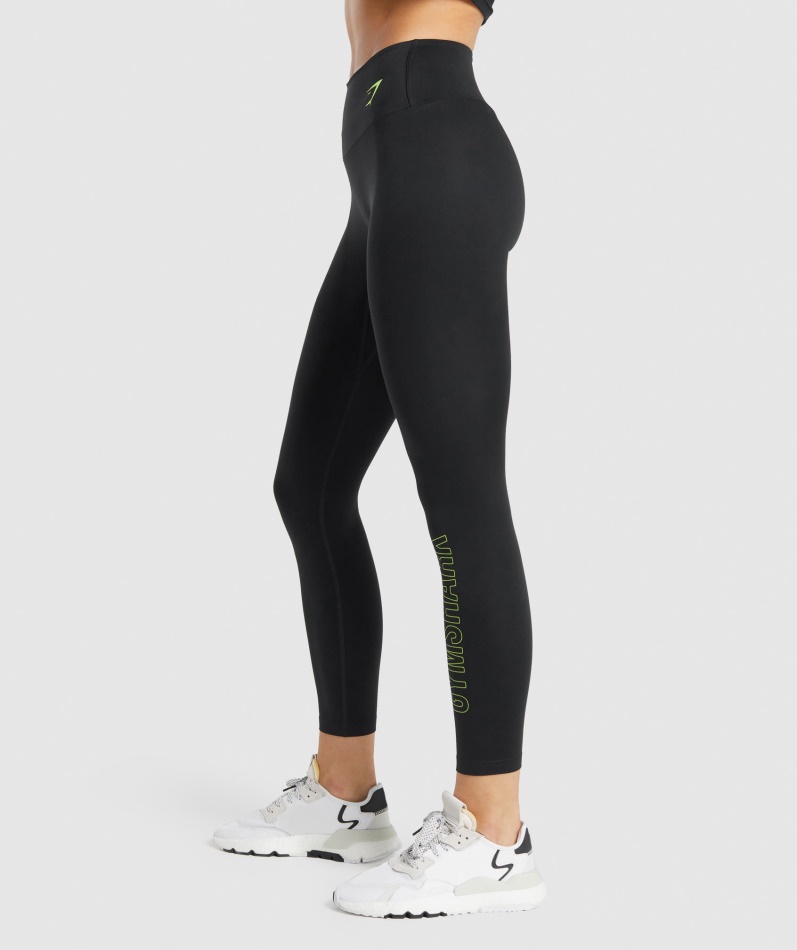 Gymshark Trening Grafisk Leggings Svart