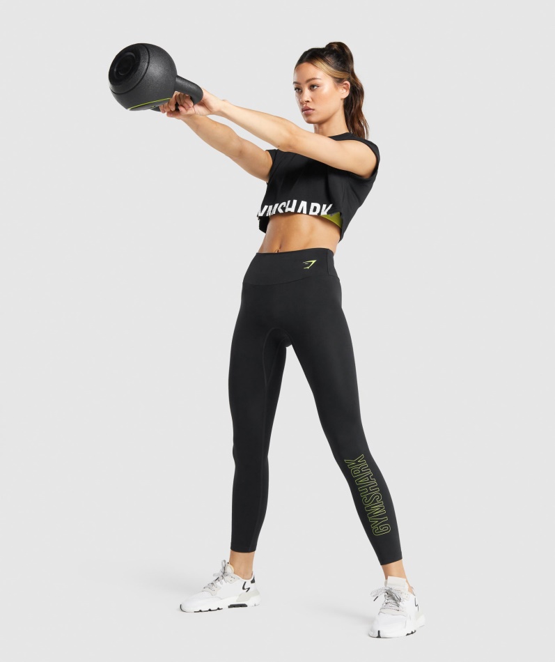Gymshark Trening Grafisk Leggings Svart