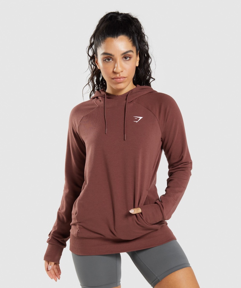 Gymshark Trening Hettegenser Kirsebærbrun