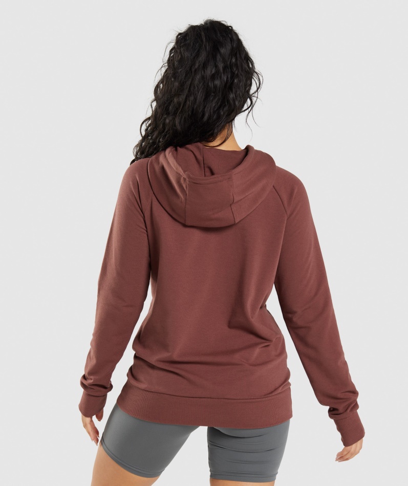 Gymshark Trening Hettegenser Kirsebærbrun