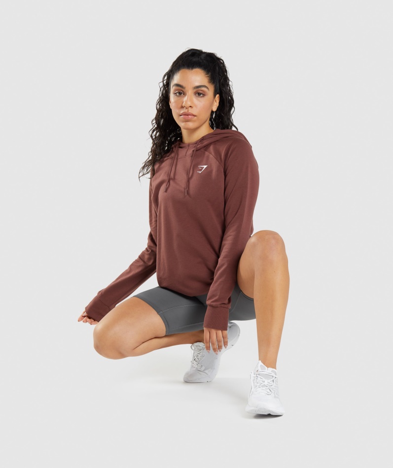 Gymshark Trening Hettegenser Kirsebærbrun