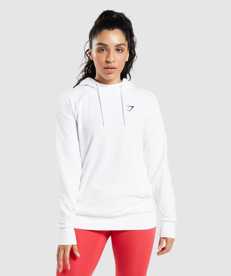 Gymshark Trening Hettegenser Hvit