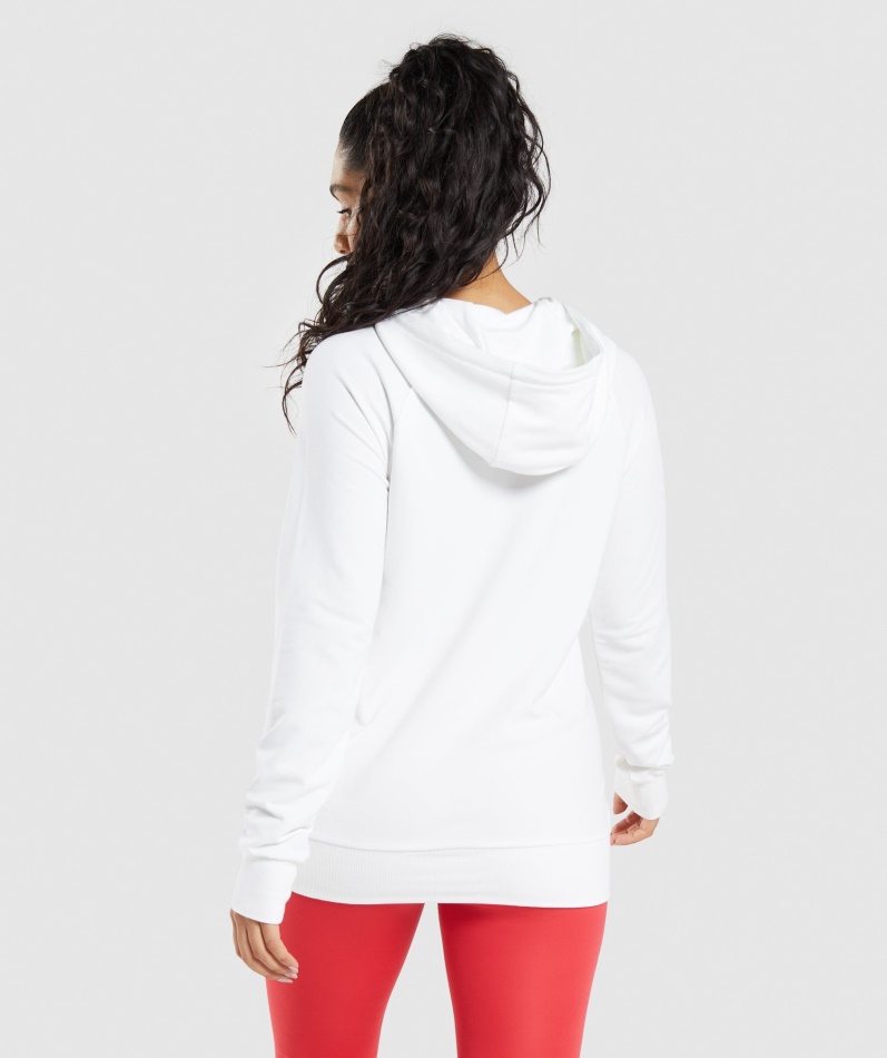 Gymshark Trening Hettegenser Hvit