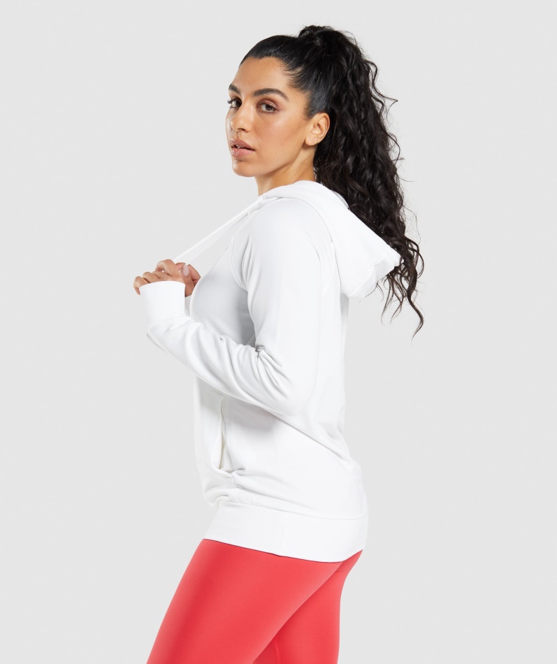 Gymshark Trening Hettegenser Hvit