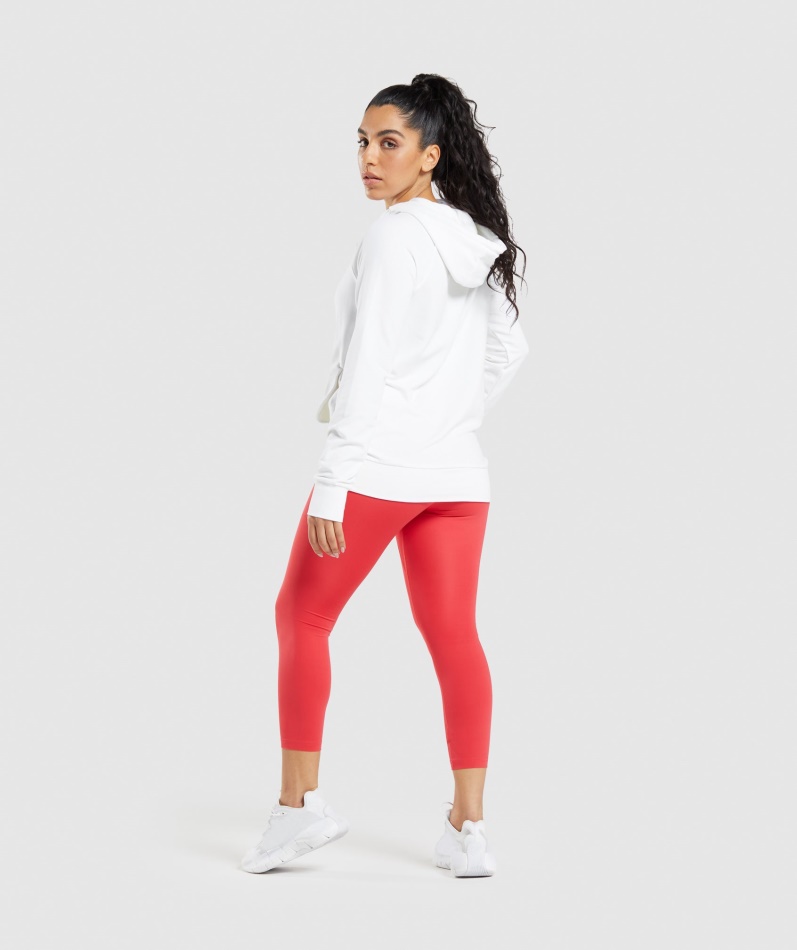 Gymshark Trening Hettegenser Hvit