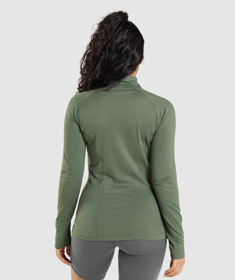 Gymshark Treningsjakke Kjerne Oliven