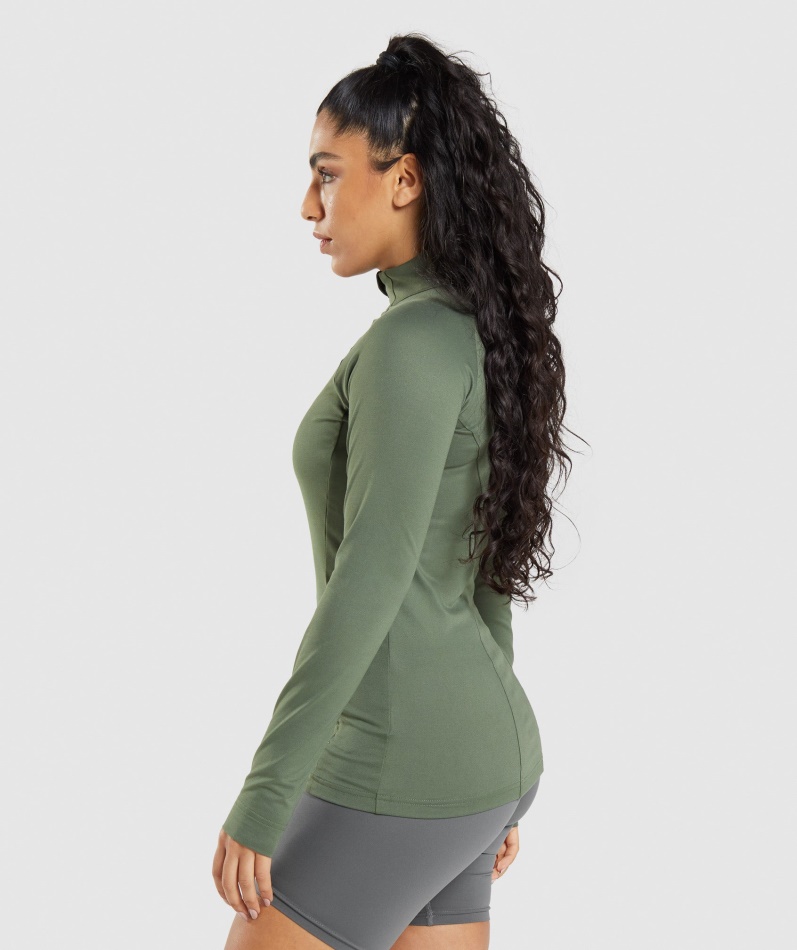 Gymshark Treningsjakke Kjerne Oliven