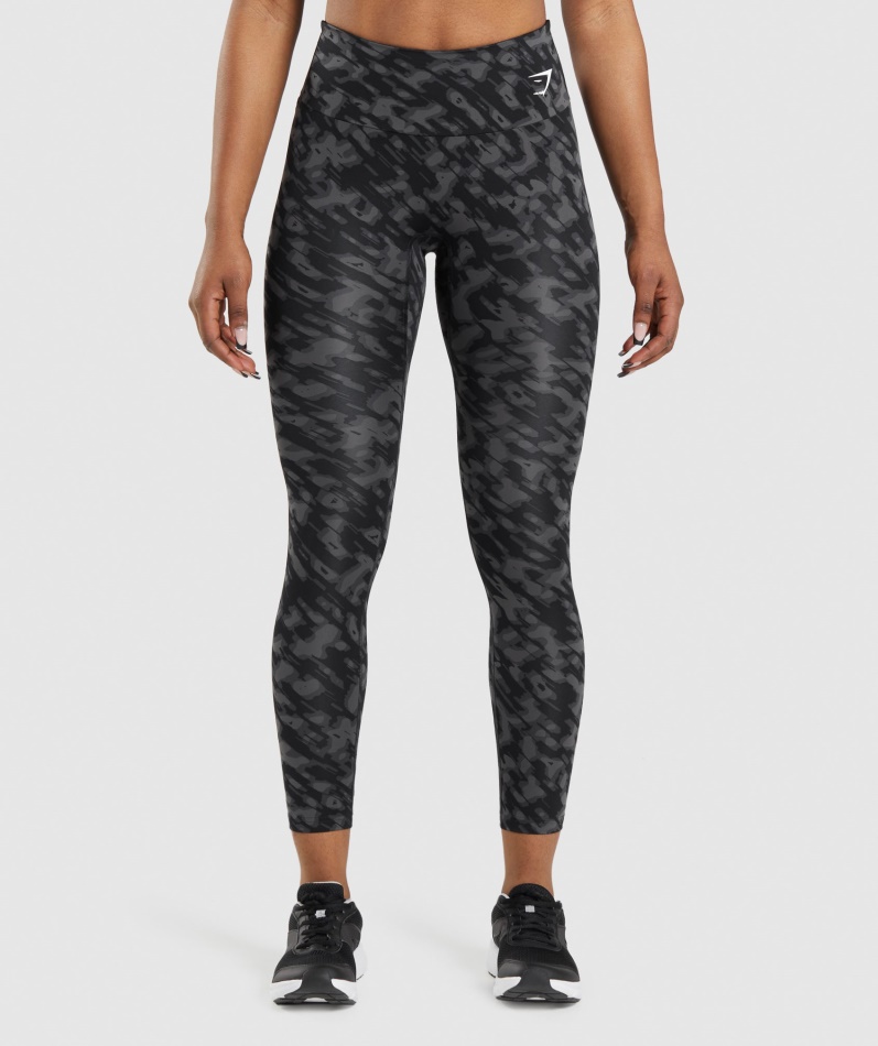 Gymshark Treningsleggings Svart Trykk