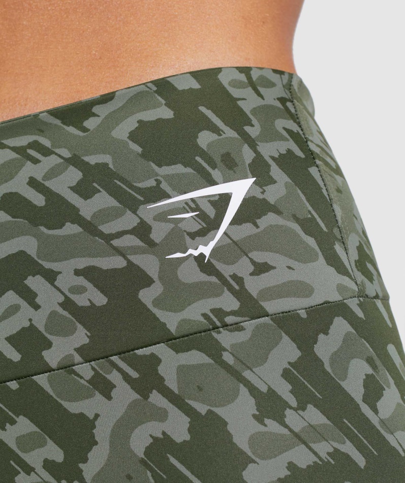 Gymshark Treningsleggings Grønt Trykk