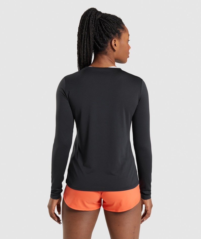 Gymshark Trening Langermet Topp Svart