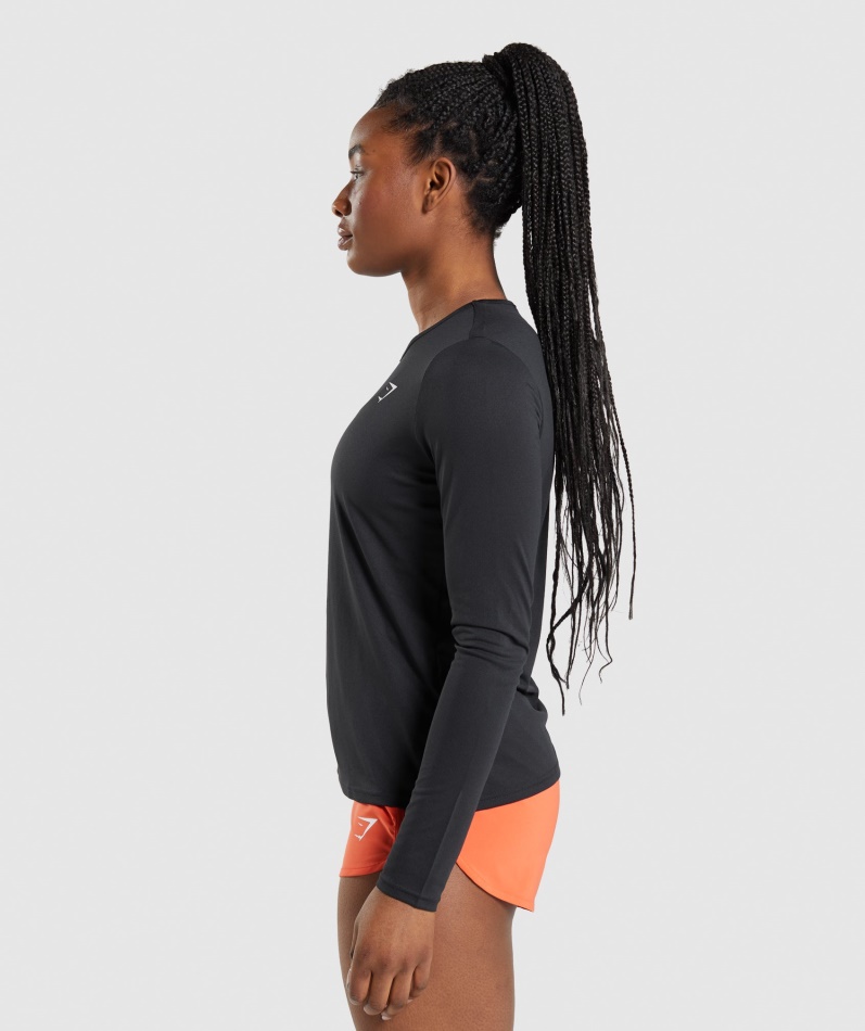 Gymshark Trening Langermet Topp Svart