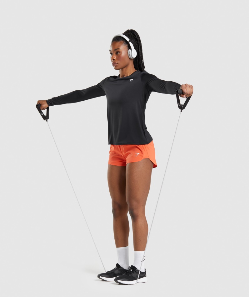 Gymshark Trening Langermet Topp Svart
