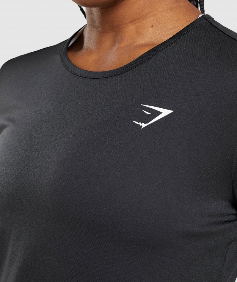 Gymshark Trening Langermet Topp Svart