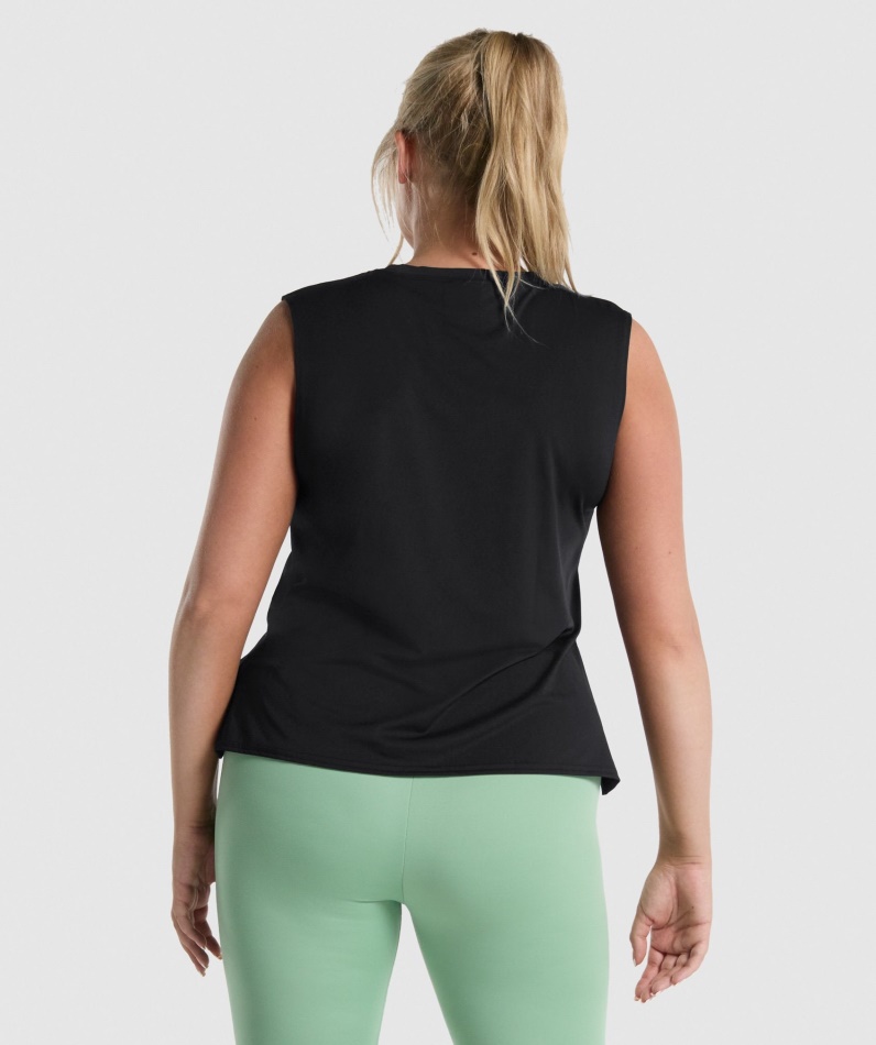 Gymshark Trening Midi Tank Svart