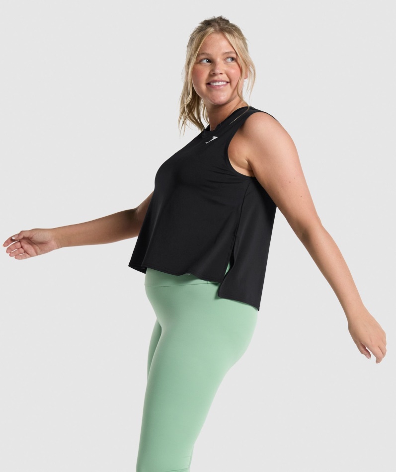 Gymshark Trening Midi Tank Svart