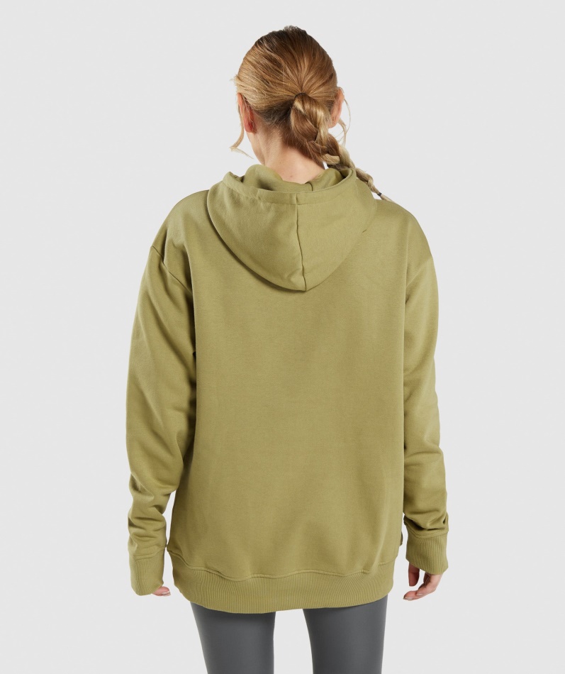 Gymshark Trening Oversized Hettegenser Griffin Green