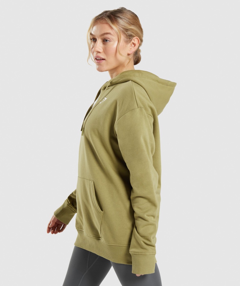 Gymshark Trening Oversized Hettegenser Griffin Green