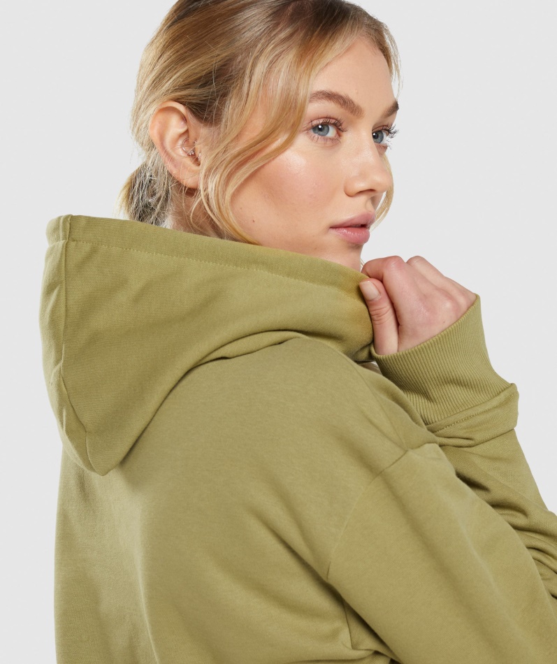 Gymshark Trening Oversized Hettegenser Griffin Green