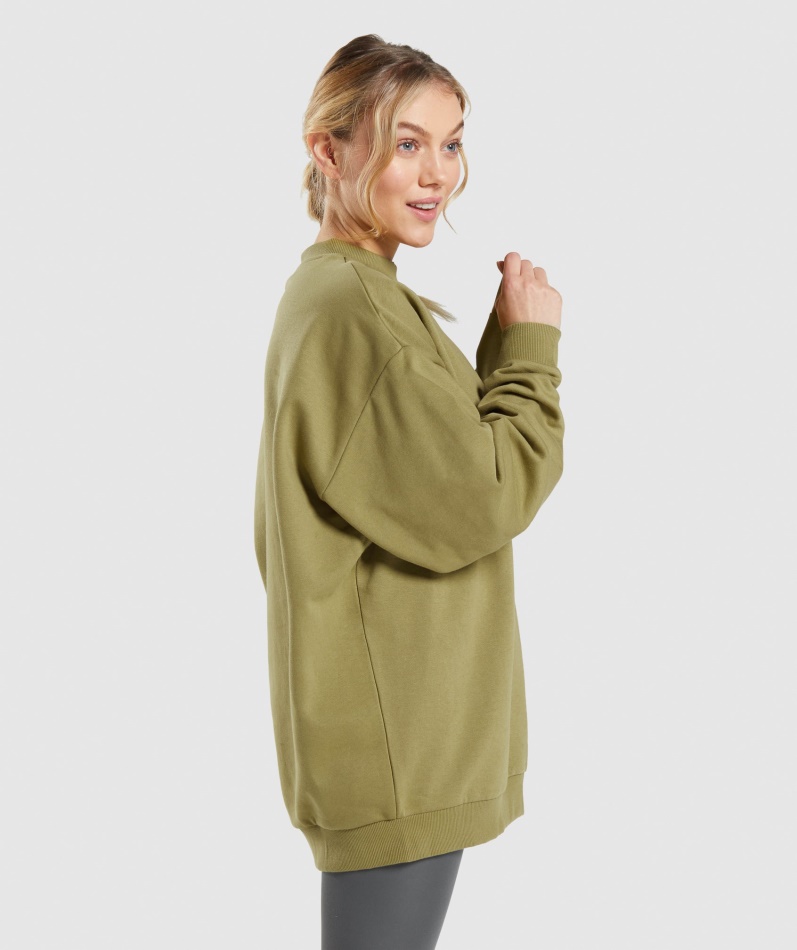 Gymshark Trening Oversized Sweatshirt Griffin Green