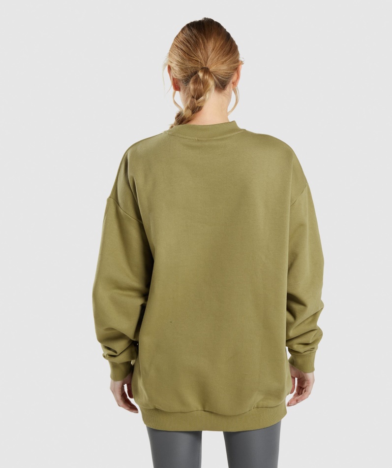 Gymshark Trening Oversized Sweatshirt Griffin Green