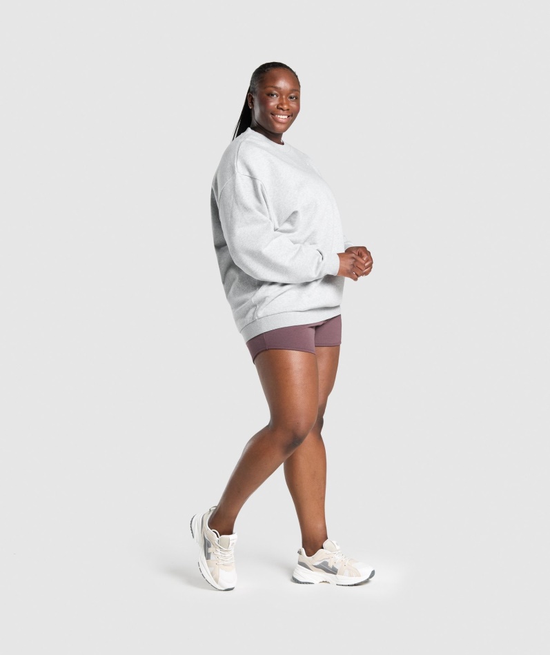 Gymshark Trening Oversized Sweatshirt Lys Grå Mergel