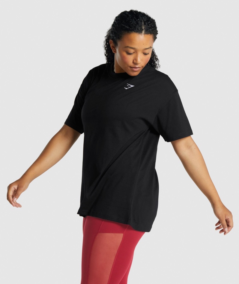 Gymshark Trening Oversized T-skjorte Svart
