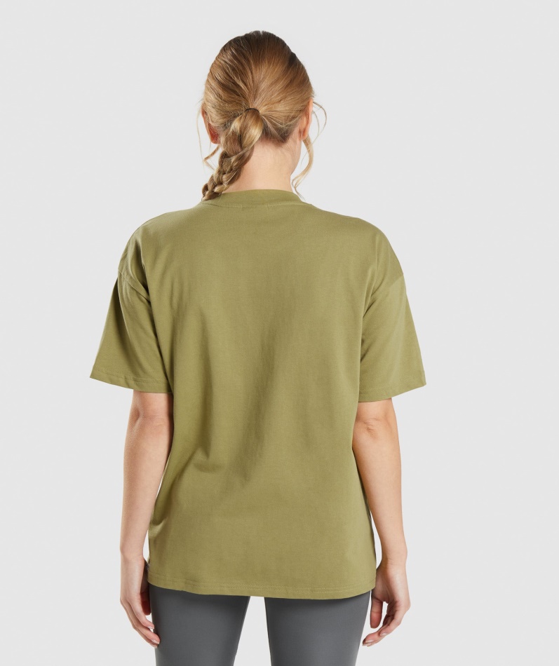 Gymshark Trening Oversized T-skjorte Griffin Green