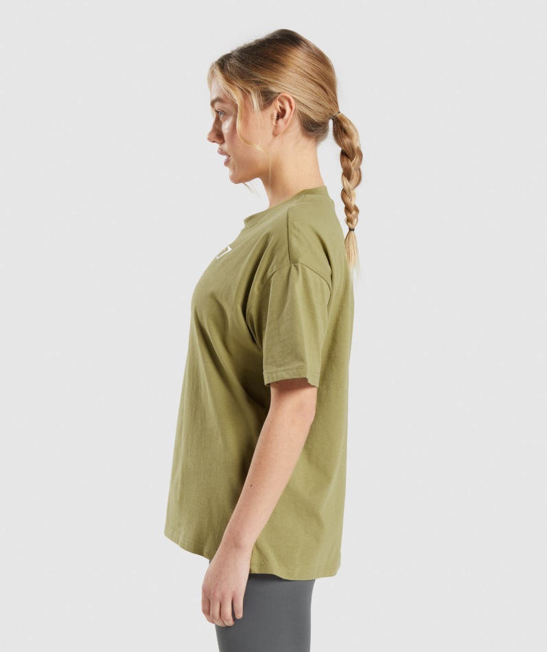 Gymshark Trening Oversized T-skjorte Griffin Green