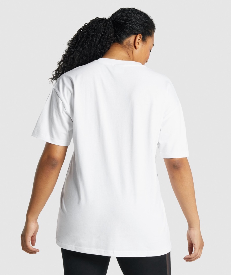 Gymshark Trening Oversized T-skjorte Hvit