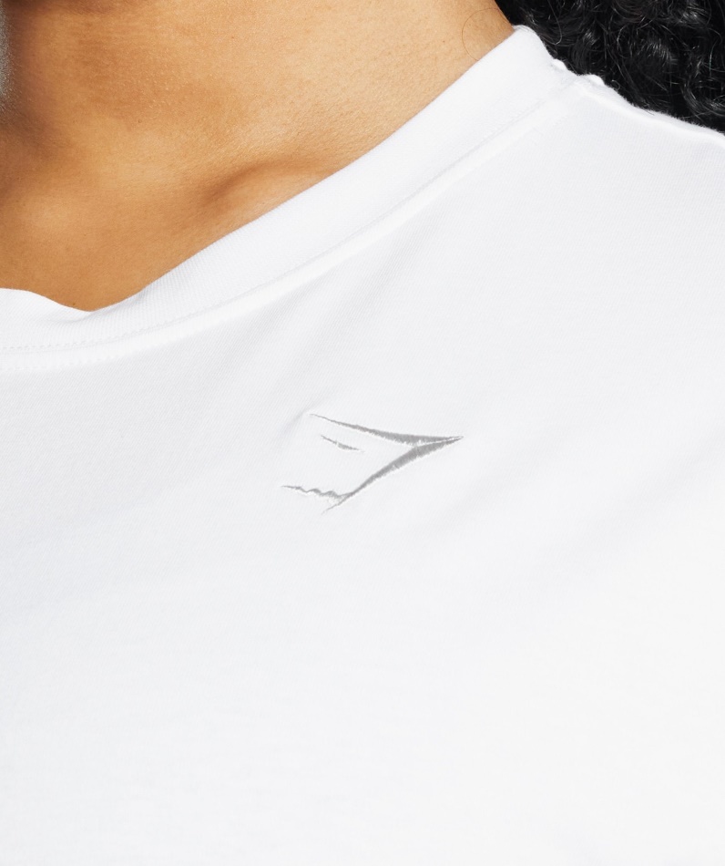 Gymshark Trening Oversized T-skjorte Hvit