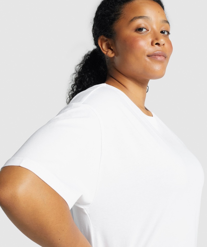 Gymshark Trening Oversized T-skjorte Hvit