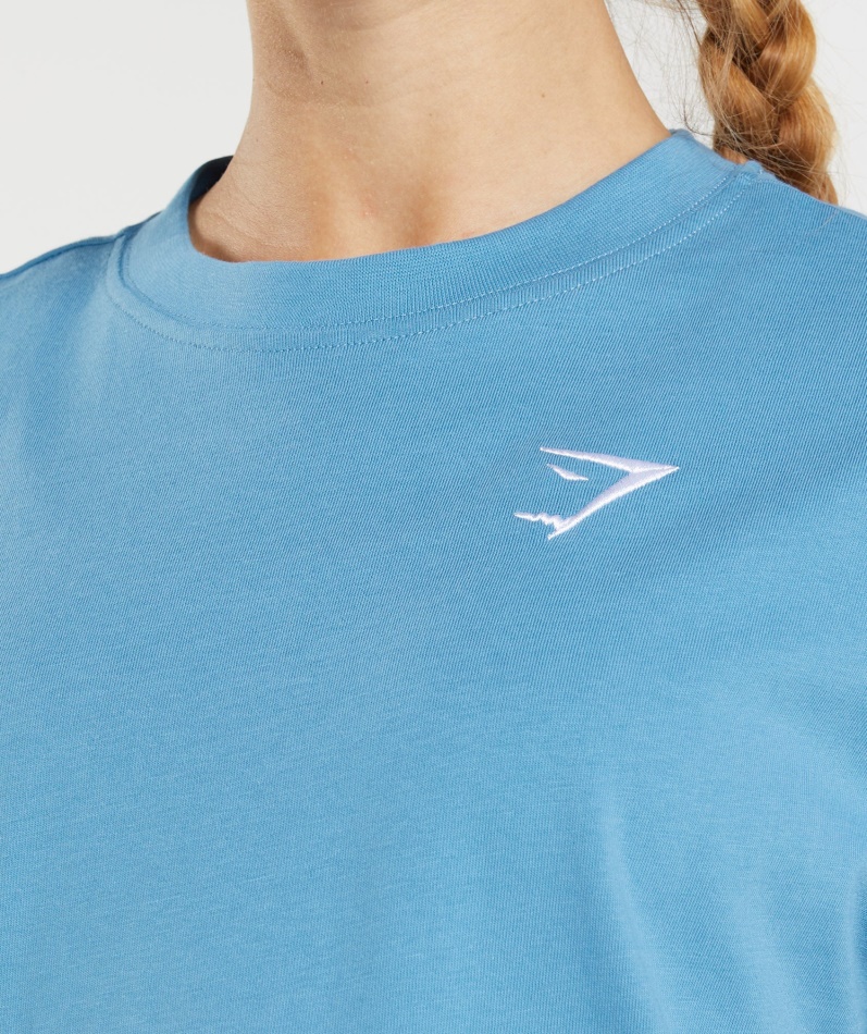 Gymshark Trening Overdimensjonert T-skjorte Kystblå