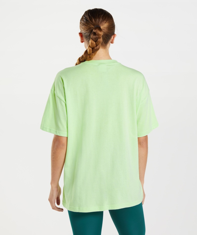 Gymshark Trening Oversized T-skjorte Kiwi Grønn