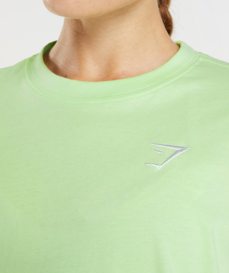Gymshark Trening Oversized T-skjorte Kiwi Grønn