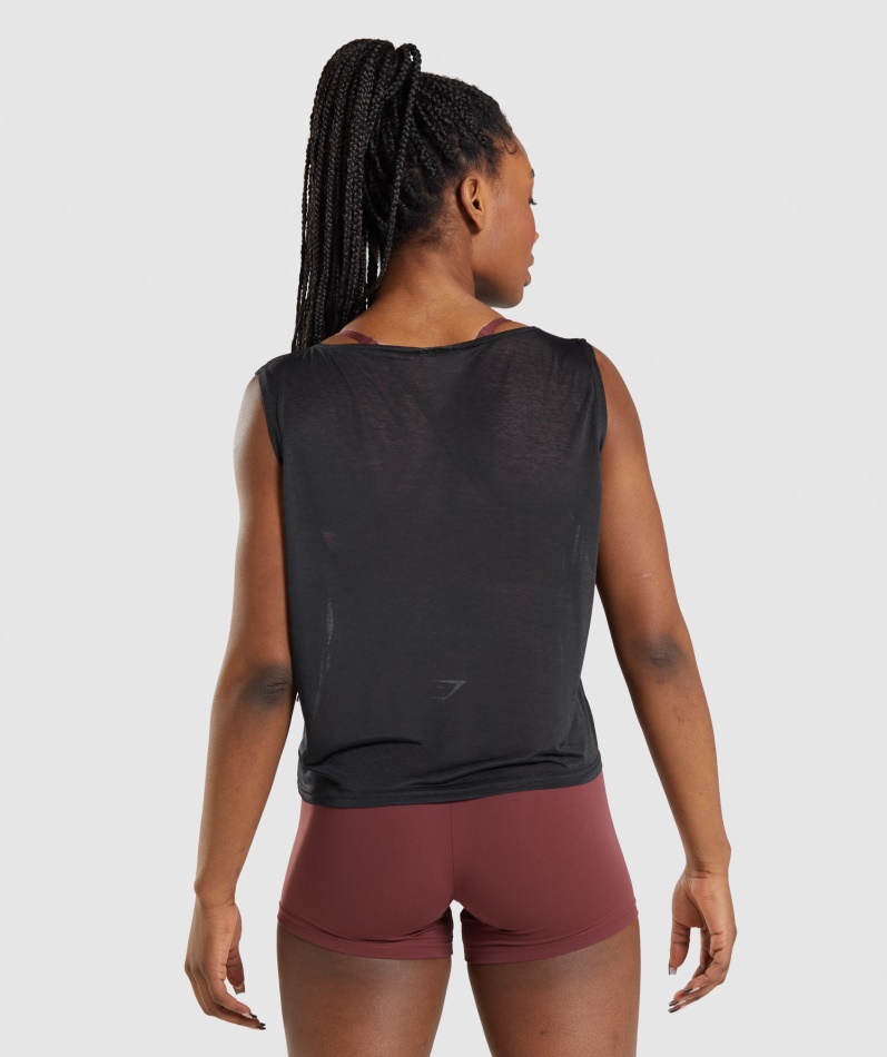 Gymshark Trening Overdimensjonert Tank Sort