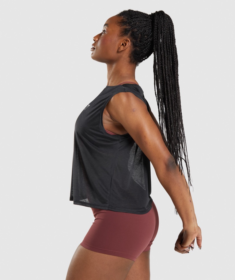 Gymshark Trening Overdimensjonert Tank Sort
