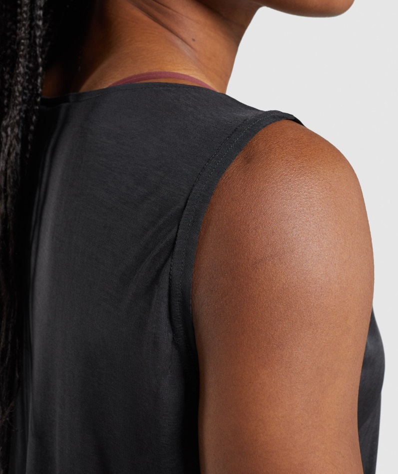 Gymshark Trening Overdimensjonert Tank Sort