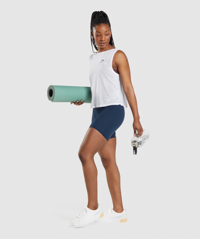 Gymshark Trening Overdimensjonert Tank Hvit