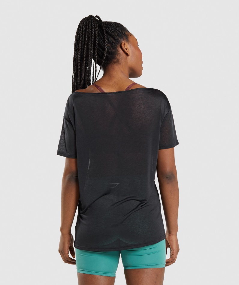 Gymshark Trening Oversized Topp Svart