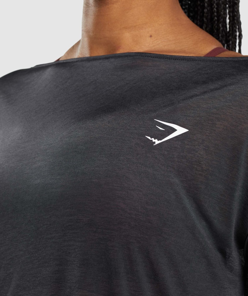 Gymshark Trening Oversized Topp Svart