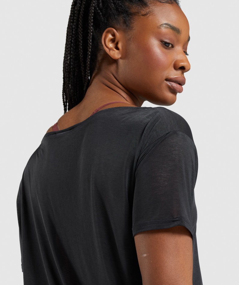 Gymshark Trening Oversized Topp Svart