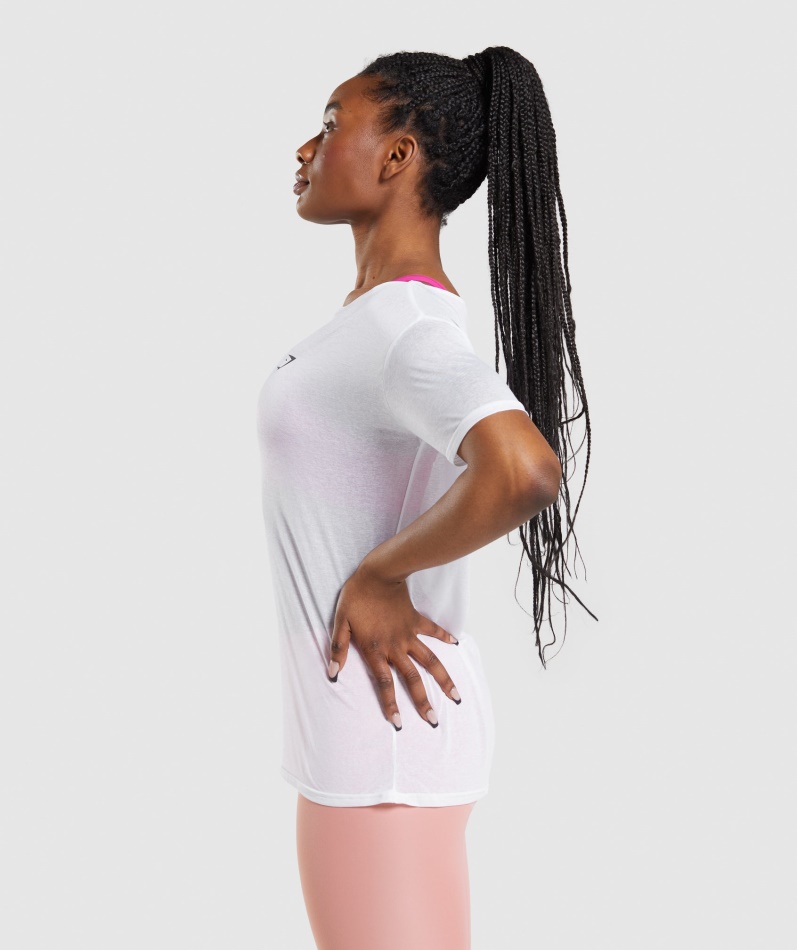 Gymhai Trening Oversized Topp Hvit