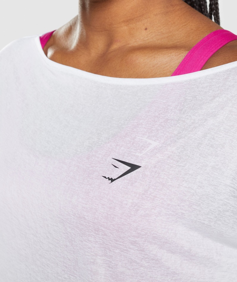 Gymhai Trening Oversized Topp Hvit