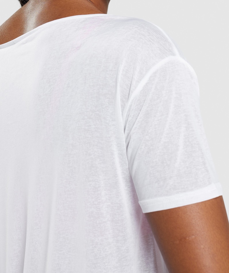 Gymhai Trening Oversized Topp Hvit