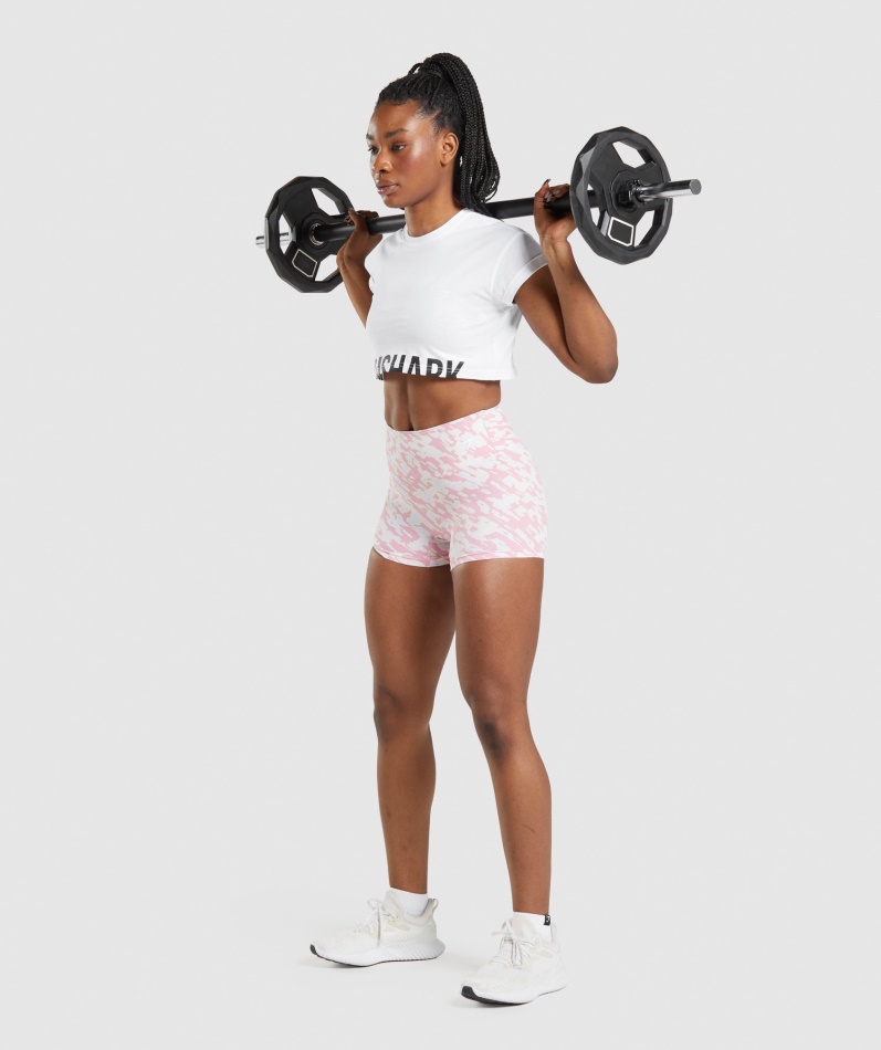 Gymshark Treningshorts Sorbet Rosa Print