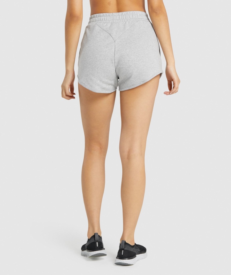 Gymshark Trening Svette Shorts Lys Grå Mergel